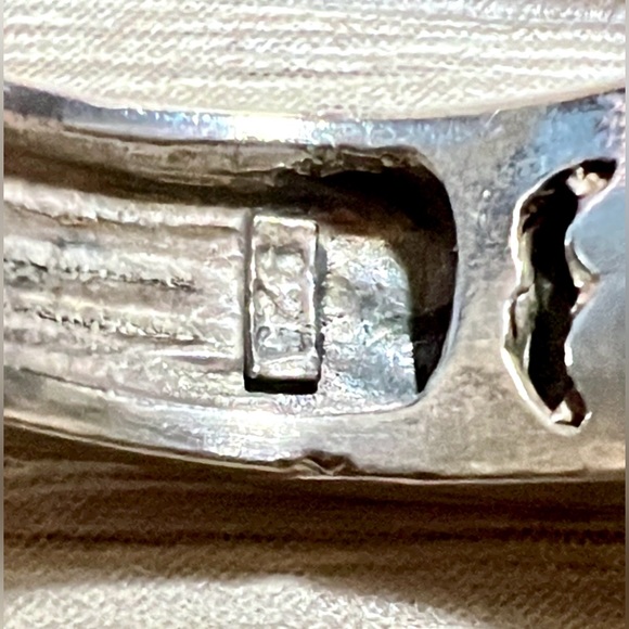 Vintage Handmade Sterling Silver & 14K Gold Scrolled Filigree Band Ring, Size 6 - Picture 8 of 13